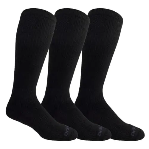 Dr. Scholl's men's work compression over the calf sock in black