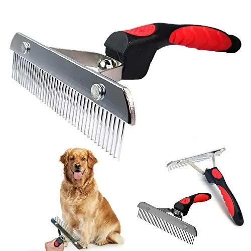 Tsxurepaw undercoat dog rake with anti-slip handle