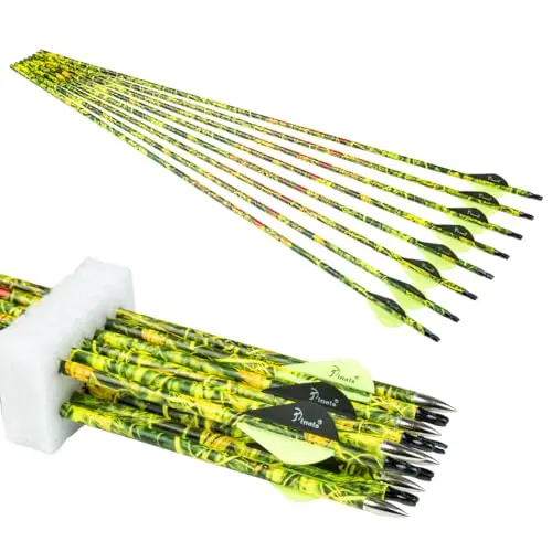 Pinals Archery carbon hunting arrows with camo finish