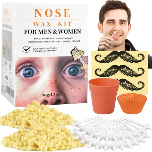 CoFashion nose hair wax removal kit with applicators and silicone cups