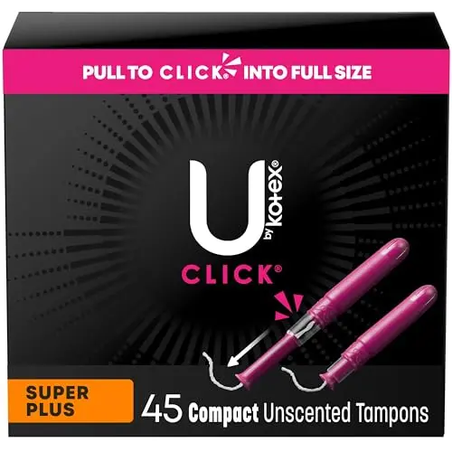 U by Kotex Click compact tampons with smooth tip