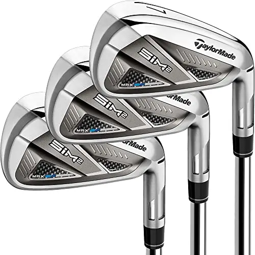TaylorMade SIM 2 Max iron set showing cavity back design