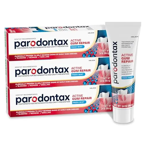 Parodontax Active Gum Repair toothpaste tubes in pack