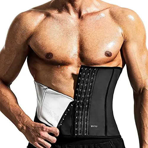 BVVU waist trainer for men with heat-silver fabric