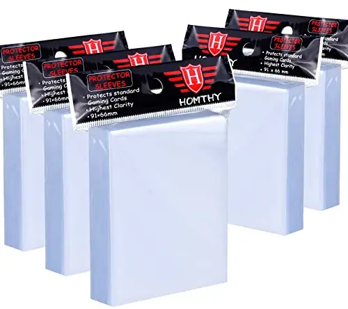 Homthy clear penny sleeves for trading cards in bulk