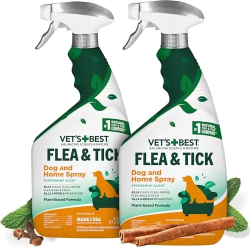 Vet's Best flea and tick home spray bottle with natural ingredients