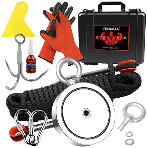 FINDMAG 2625 lbs magnet fishing kit with case