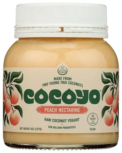 Organic Cocoyo peach nectarine coconut yogurt package