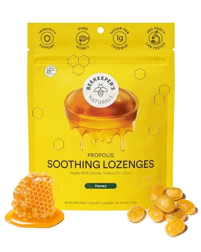 Beekeeper's Naturals honey cough drops with propolis and vitamins