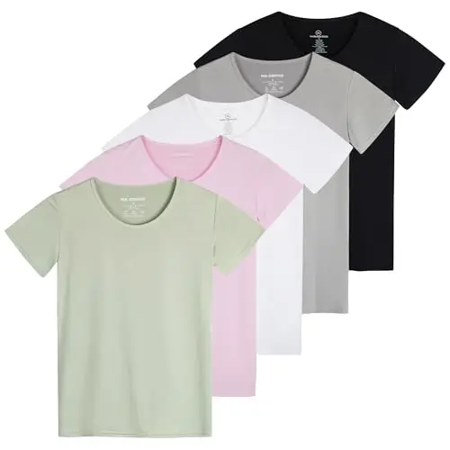 Real Essentials women's moisture-wicking active wear t-shirt