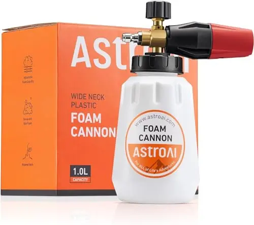 AstroAI foam cannon with wide neck and adjustable snow foam