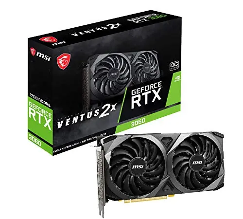 MSI Gaming GeForce RTX 3060 graphics card with twin fans