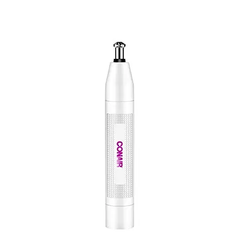 Conair white and purple nose hair trimmer for women