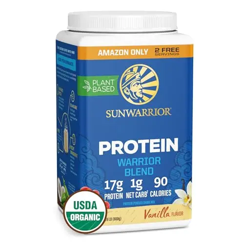 Sunwarrior Organic Vegan protein powder vanilla flavor