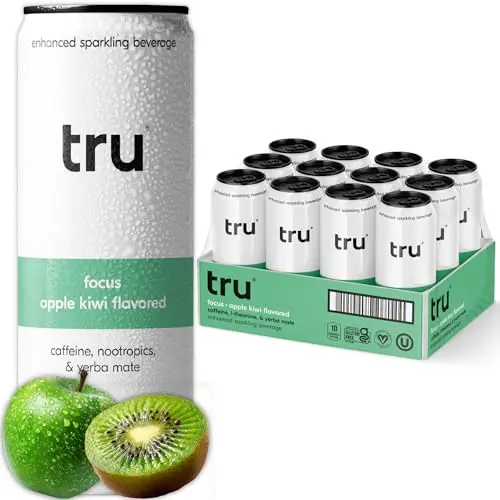 Tru Focus Seltzer sparkling water with apple kiwi flavor