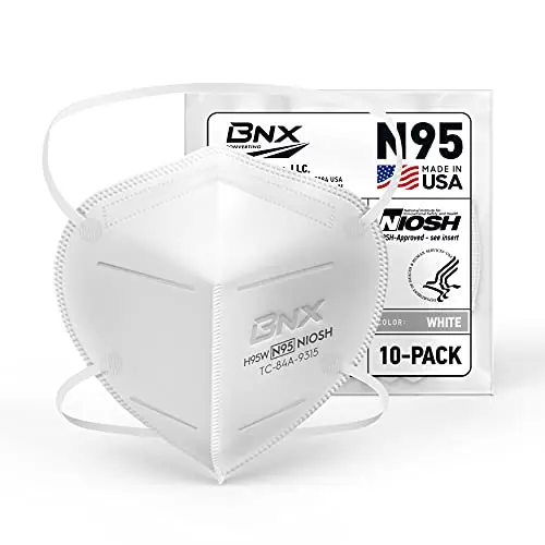 BNX N95 particulate respirator mask in white cup style