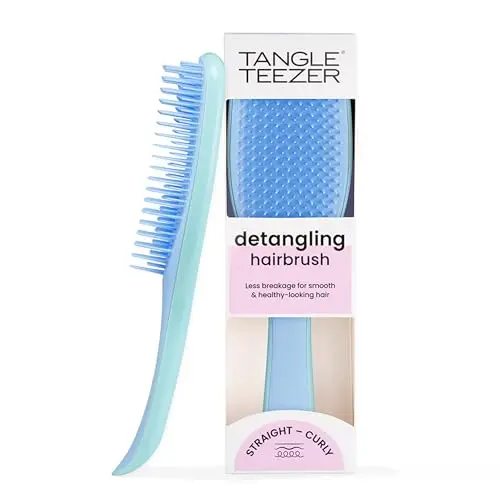 Tangle Teezer detangling brush in denim blue color