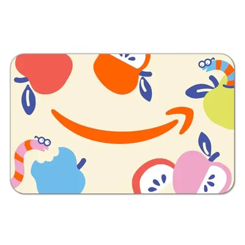 Amazon eGift card featuring smart apples design for teacher appreciation