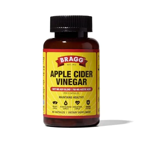 Bragg apple cider vinegar capsules bottle