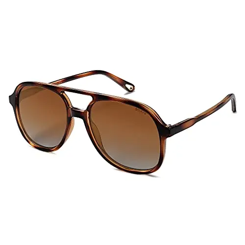 SOJOS retro aviator polarized sunglasses for women