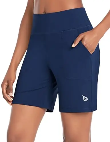BALEAF women's 7-inch athletic long shorts with pockets