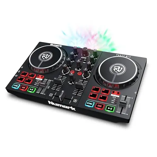 Numark Mix II DJ controller with LED party lights for beginners