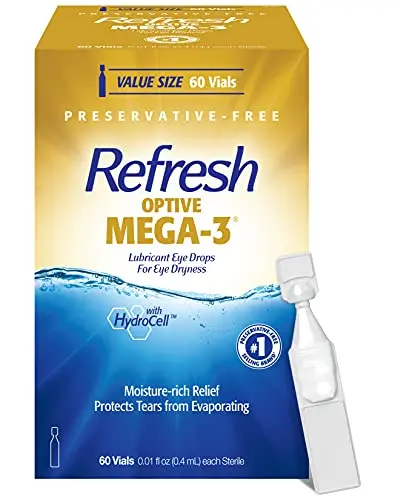 Refresh Optive MEGA-3 preservative-free eye drops single-use vials