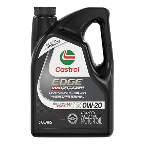 Castrol Edge High Mileage 0W-20 advanced full synthetic motor oil