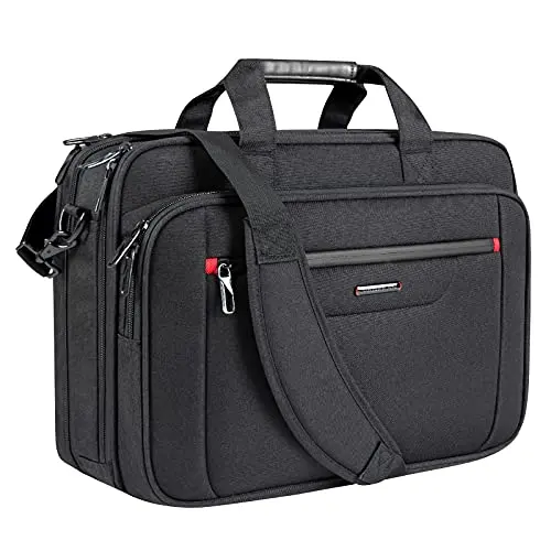 VANKEAN expandable laptop briefcase with water-repellent fabric