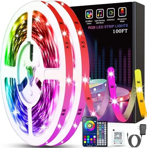 Tenmiro color-changing LED strip lights with remote control