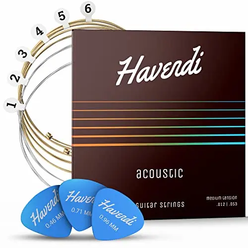 HAVENDI Phosphor Bronze acoustic guitar strings with picks