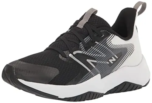 New Balance Rave V2 kids running shoes in black and white