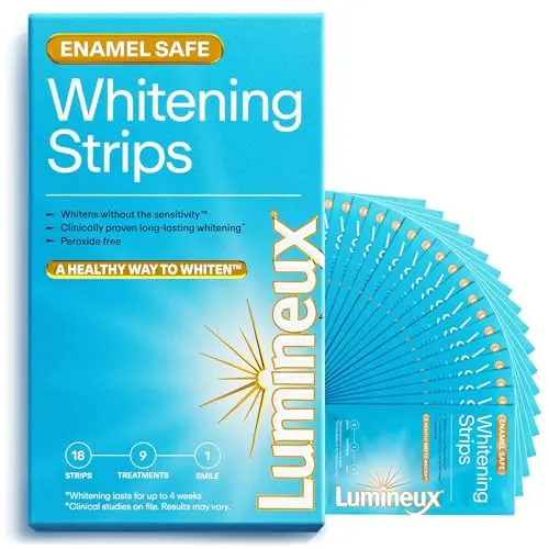 Lumineux peroxide-free teeth whitening strips for sensitive teeth