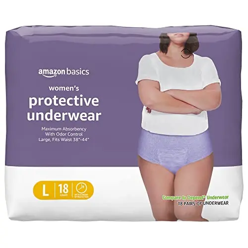 Amazon Basics disposable incontinence underwear for women