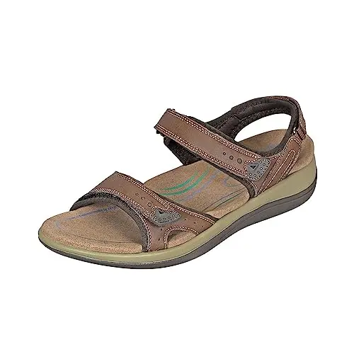 Orthofeet women's brown orthopedic sandals with adjustable straps