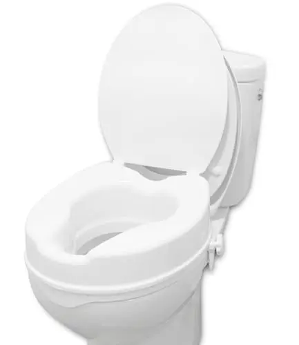 PEPE Mobility raised toilet seat with included lid and stable anchorages