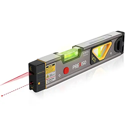 PREXISO laser level with built-in spirit level and magnetic edges
