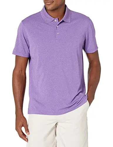 Amazon Essentials slim fit golf polo shirt in purple heather