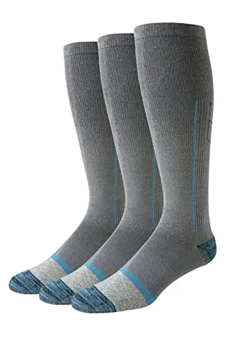 Amazon Essentials men's knee high graduated compression socks in grey