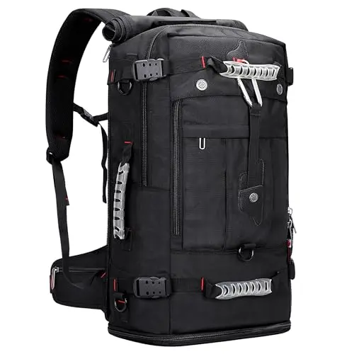 WITZMAN convertible travel backpack made from recycled nylon with USB port