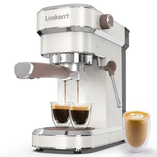 Laekerrt compact espresso machine with milk frother