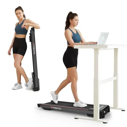 GOYOUTH under desk walking pad treadmill for home and office