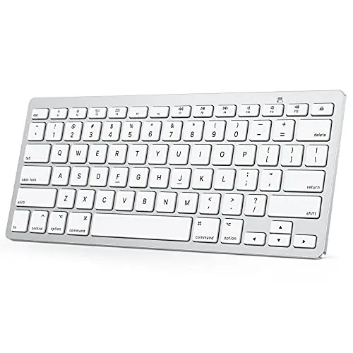 OMOTON compact wireless keyboard for Mac in silver