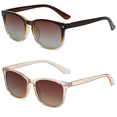 DUSHINE classic retro polarized sunglasses for women