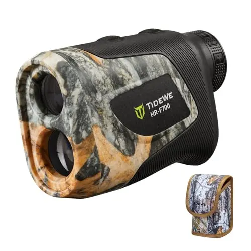 TIDEWE hunting rangefinder in leaf camo with compact design