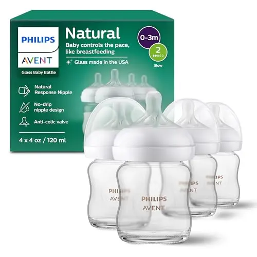 Philips Avent Natural glass baby bottle with natural response nipple
