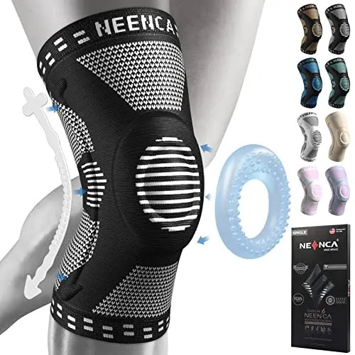 NEENCA professional knee support with patella pad and side stabilizers