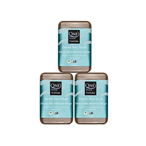 One With Nature Dead Sea Mud Soap bars in packaging