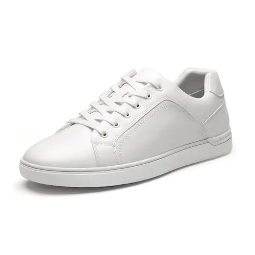 Bruno Marc men's casual dress white sneakers