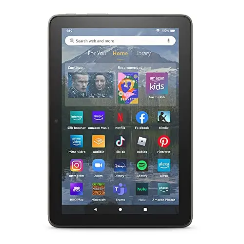 Amazon Fire HD 8 Plus tablet with compact design for movie watching